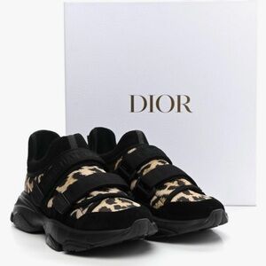 Dior Leopard Shiny Wander Sneakers. Size 38.5. Brand new in box.